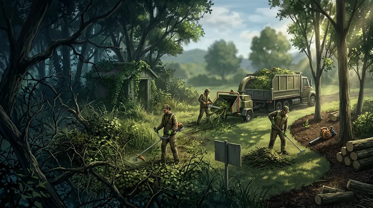 overgrown yard cleanup near me