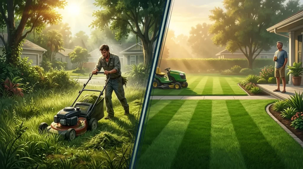 DIY vs. Pro Lawn Maintenance in Fishhawk: Which Wins?