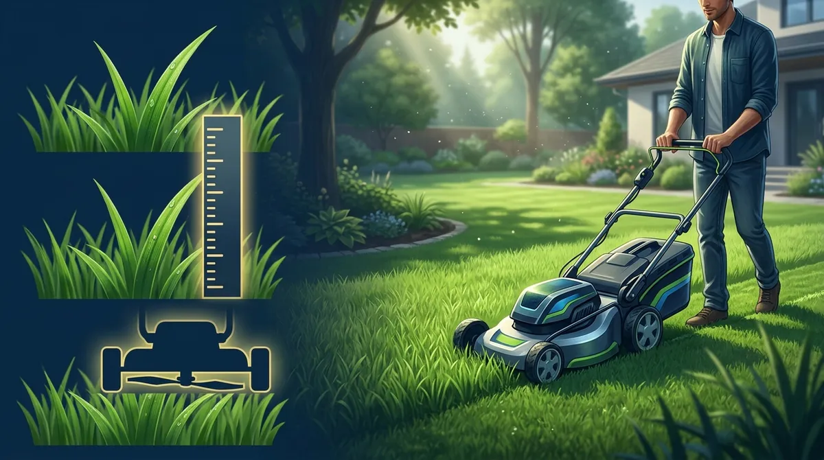 What is the 1/3 rule for mowing?