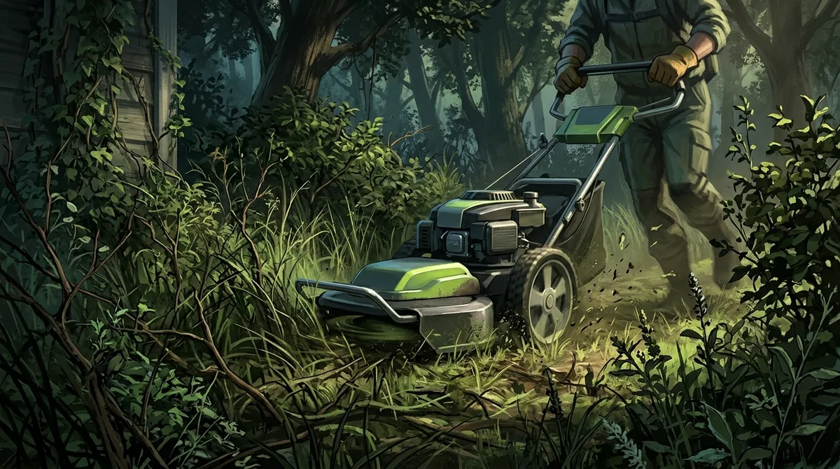 overgrown yard cleanup service