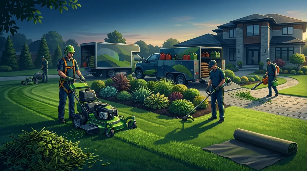 What is the meaning of lawn mowing?