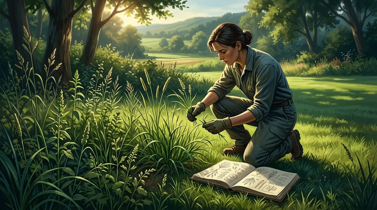 grass cutting person