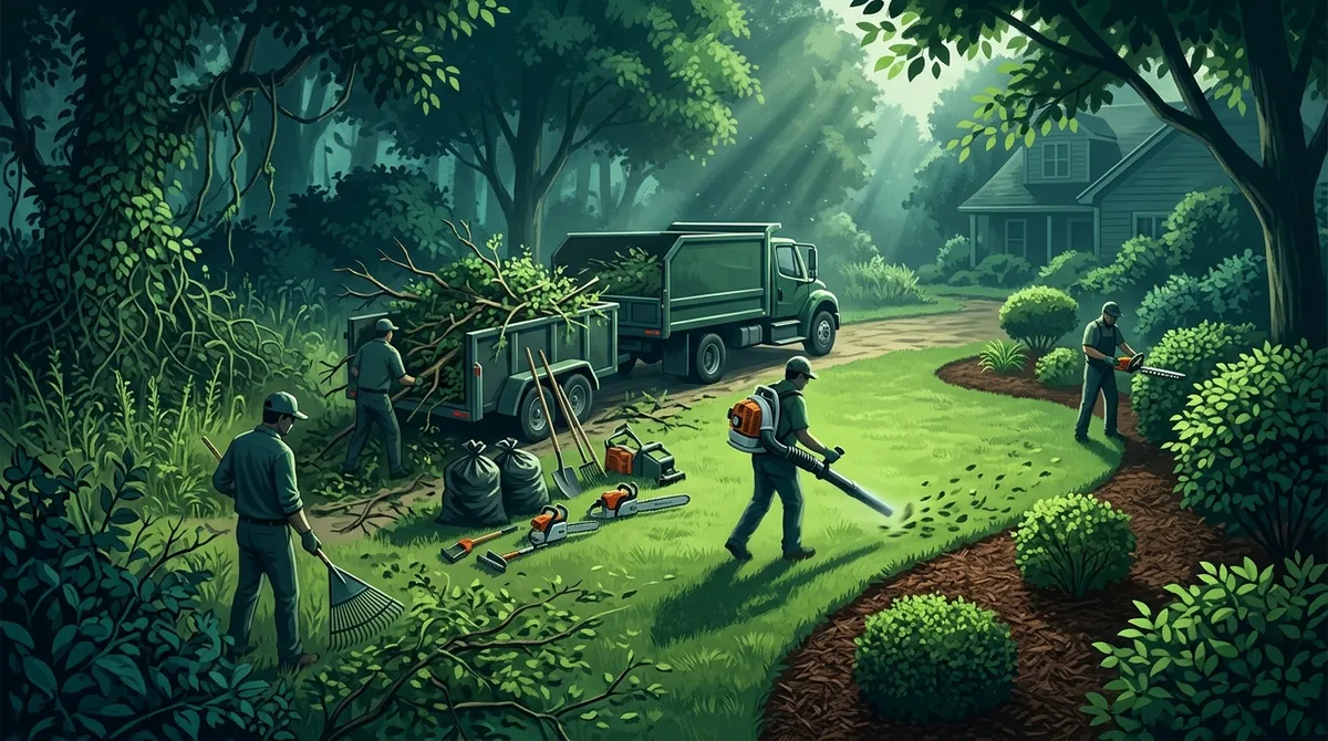 overgrown yard cleanup service near me