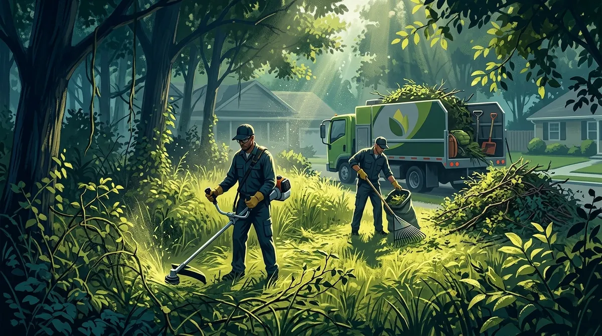 overgrown yard cleanup service near me
