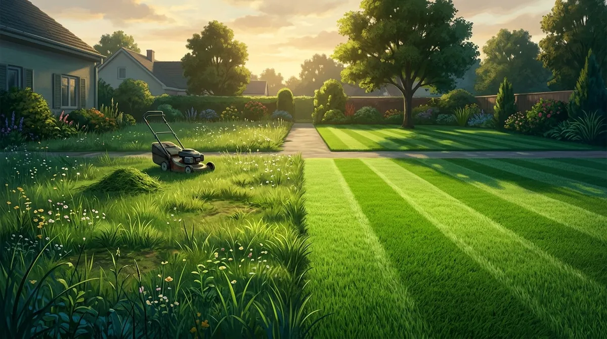 one time lawn mowing service near me