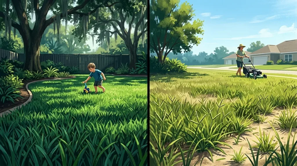 Is St Augustine or Bahia grass better for my yard in Riverview?
