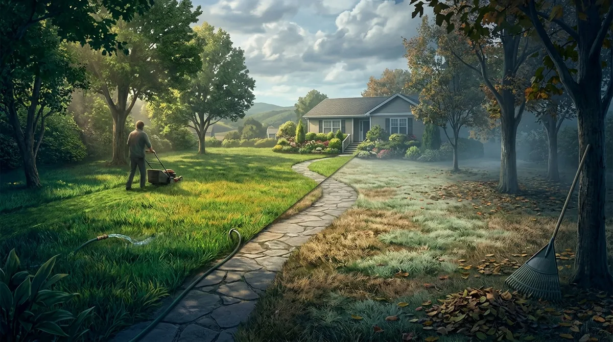 What month does the grass stop growing?