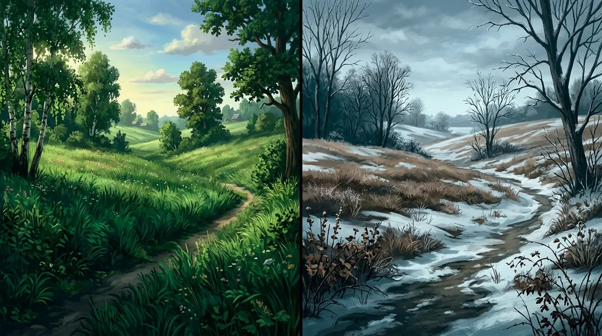 What month does the grass stop growing?