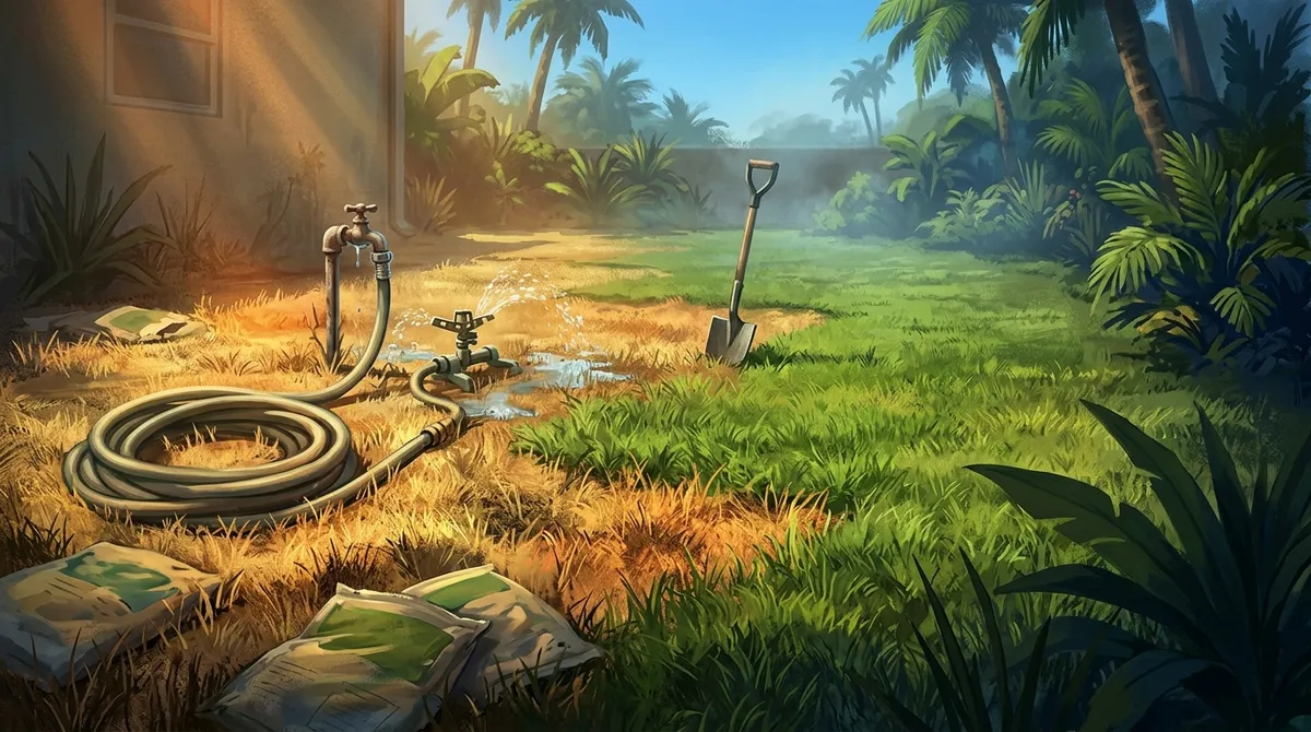 how to prevent my lawn from burning in the Florida summer sun