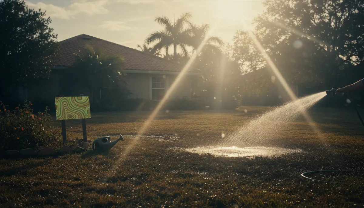 how to prevent my lawn from burning in the Florida summer sun