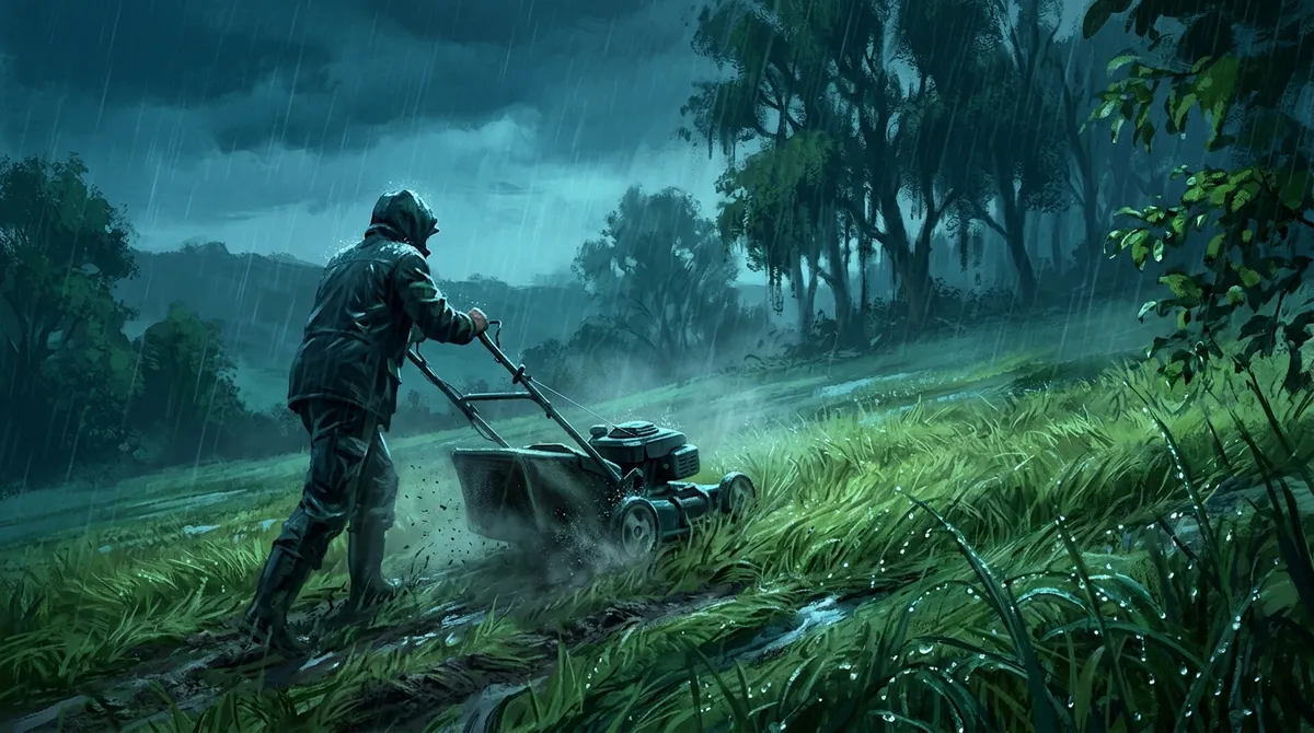 When should you not mow your yard?