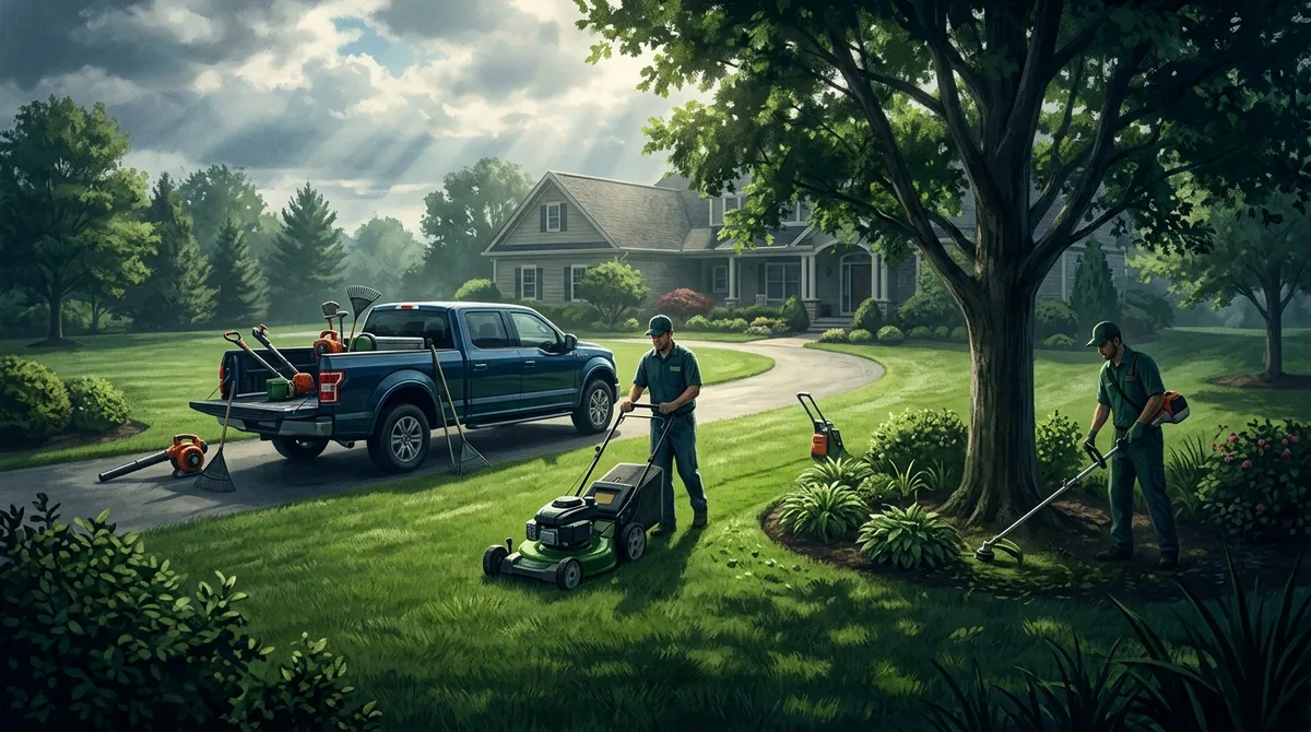 what is included in regular lawn maintenance service