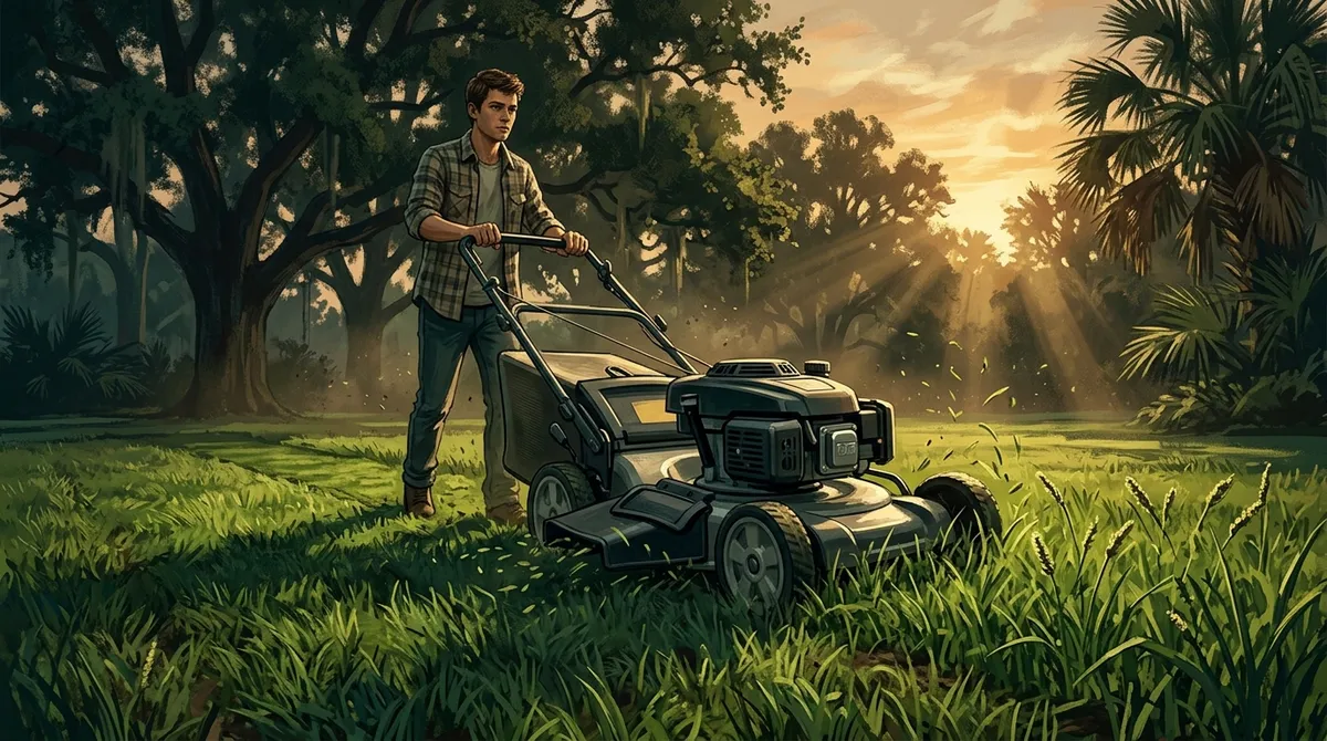 what is the best mowing height for Bahia grass