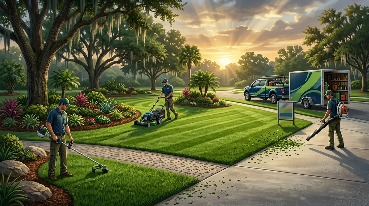 reliable lawn mowing service Fishhawk FL