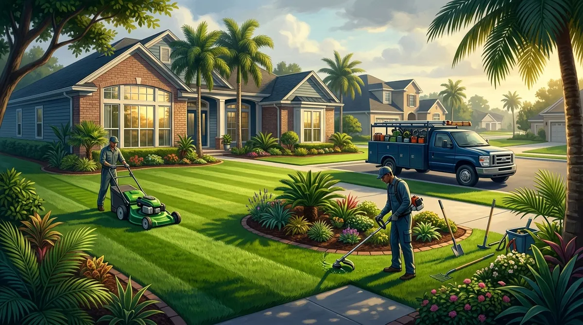 monthly lawn mowing and edging package in Fishhawk FL
