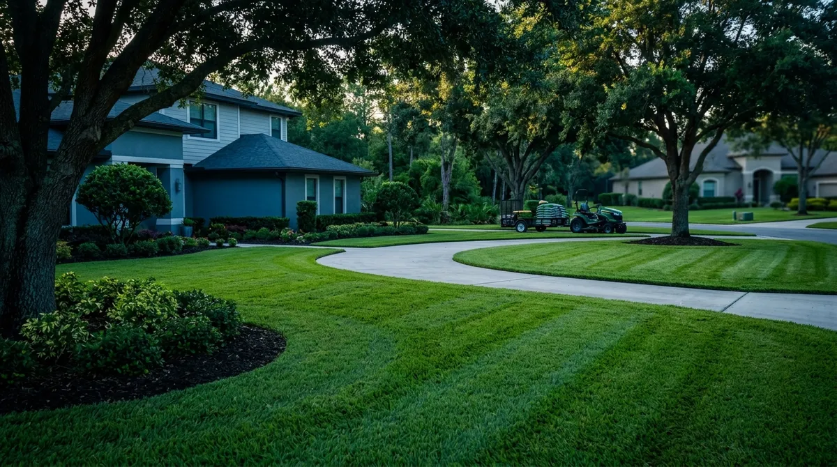 monthly lawn mowing and edging package in Fishhawk FL