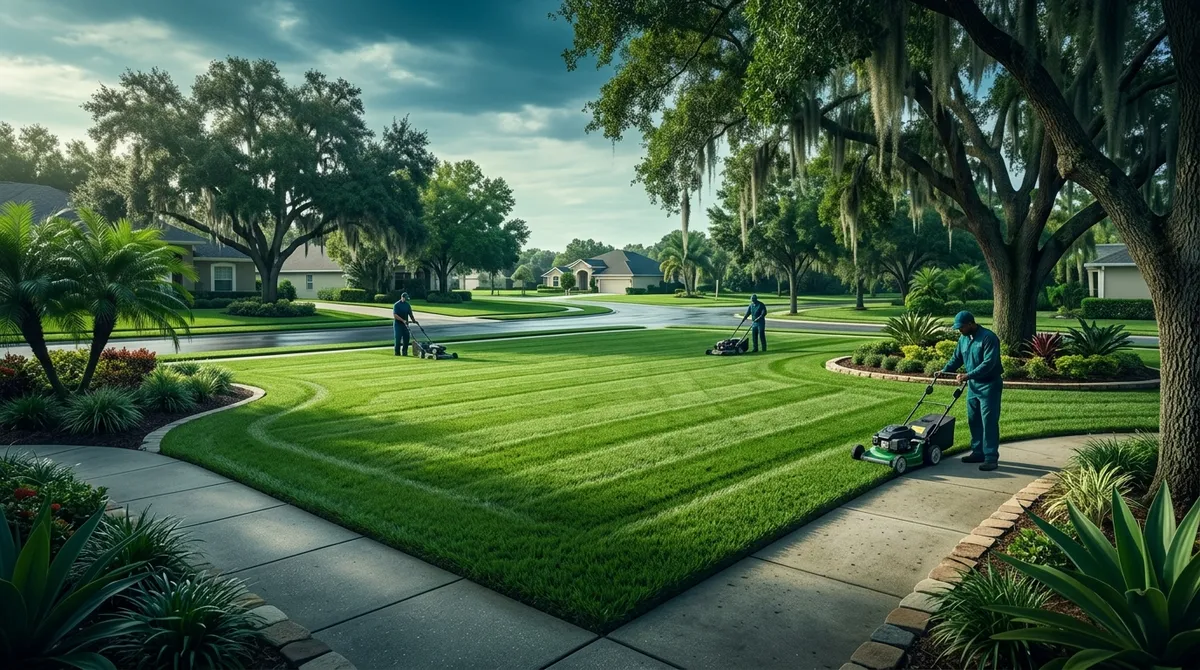 monthly lawn mowing and edging package in Brandon FL