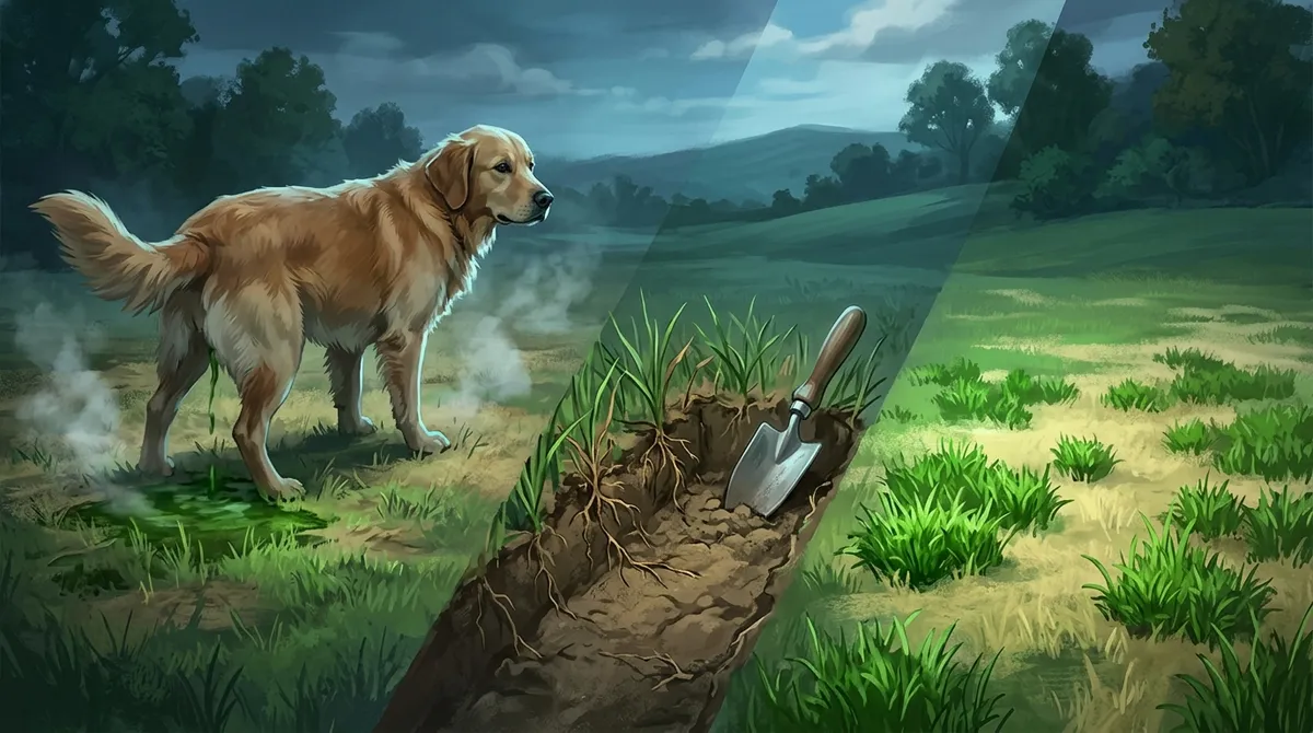 How does dog urine affect my lawn?