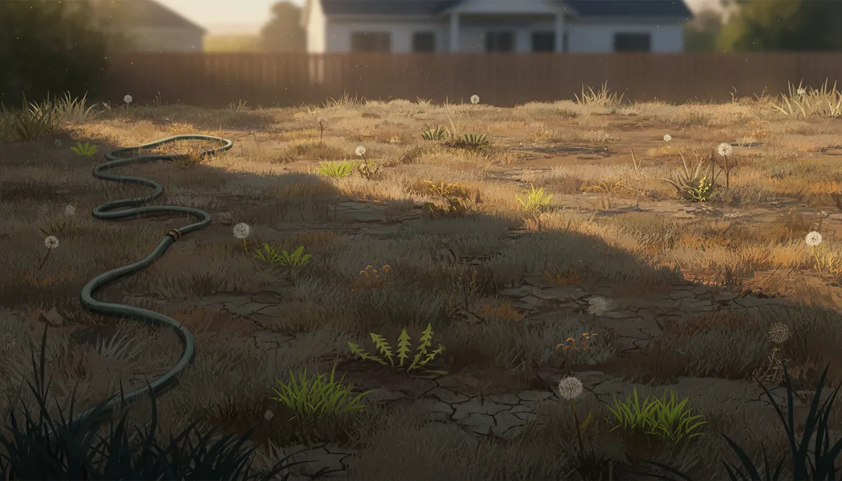 What are the signs of dead grass?