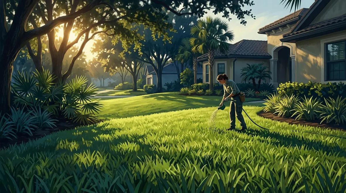 fall lawn care in Riverview FL for St Augustine and Bahia grass