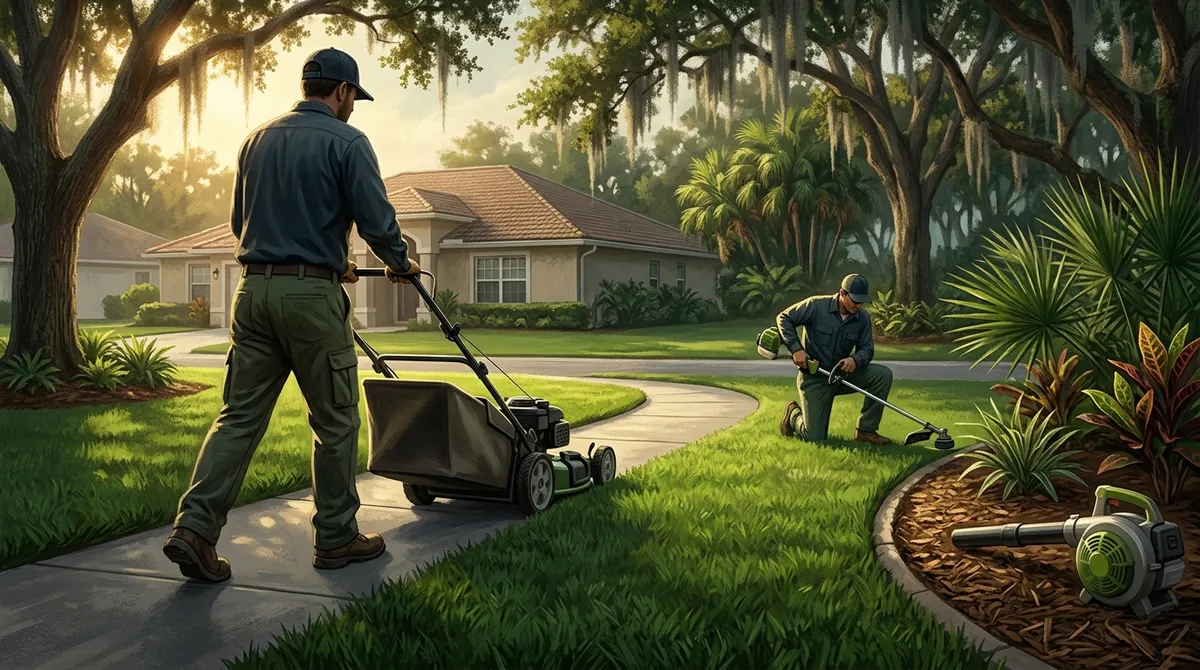 residential lawn mowing and edging in Brandon FL