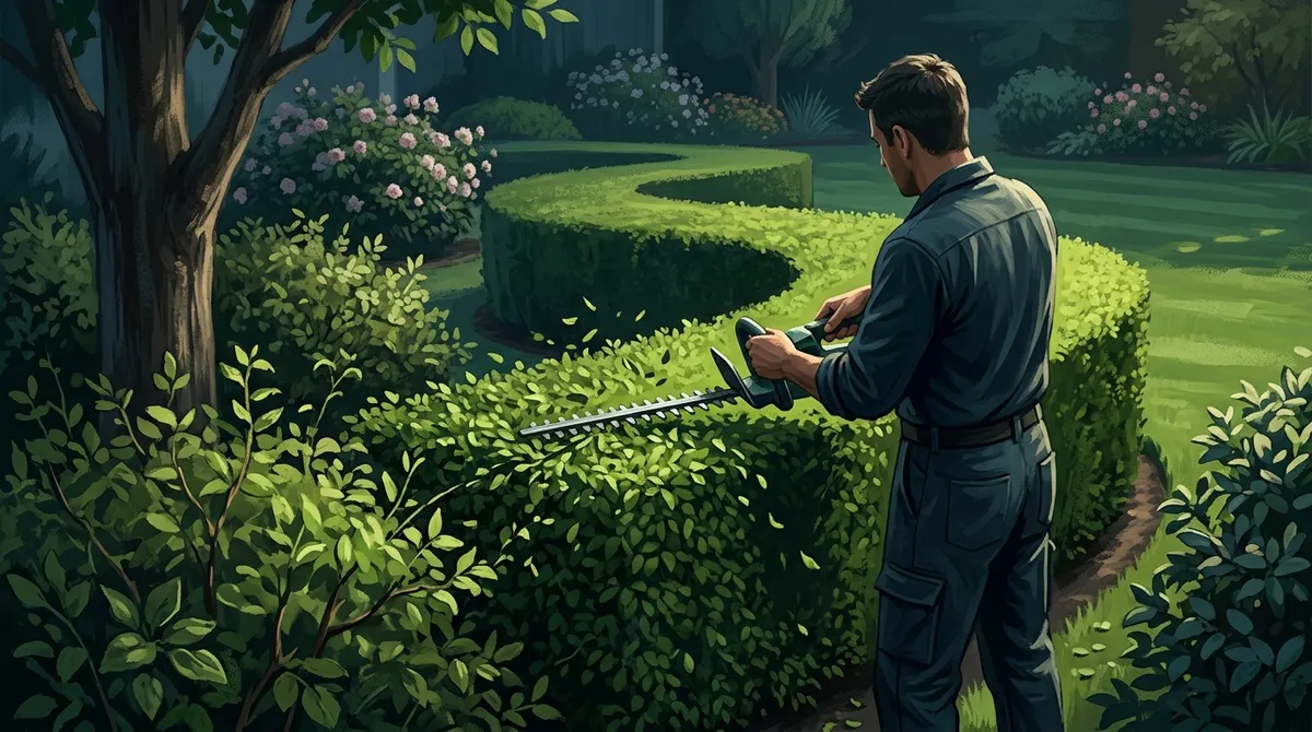 hedges and bush trimming with lawn service in Valrico FL