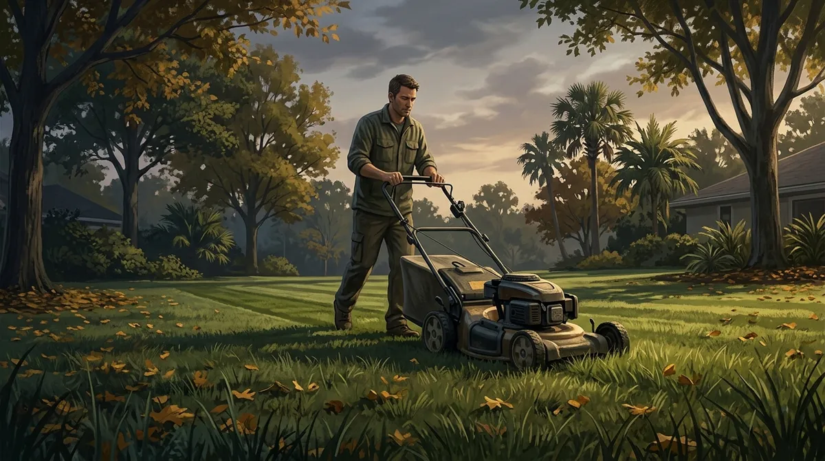 autumn lawn cleanup in Riverview FL