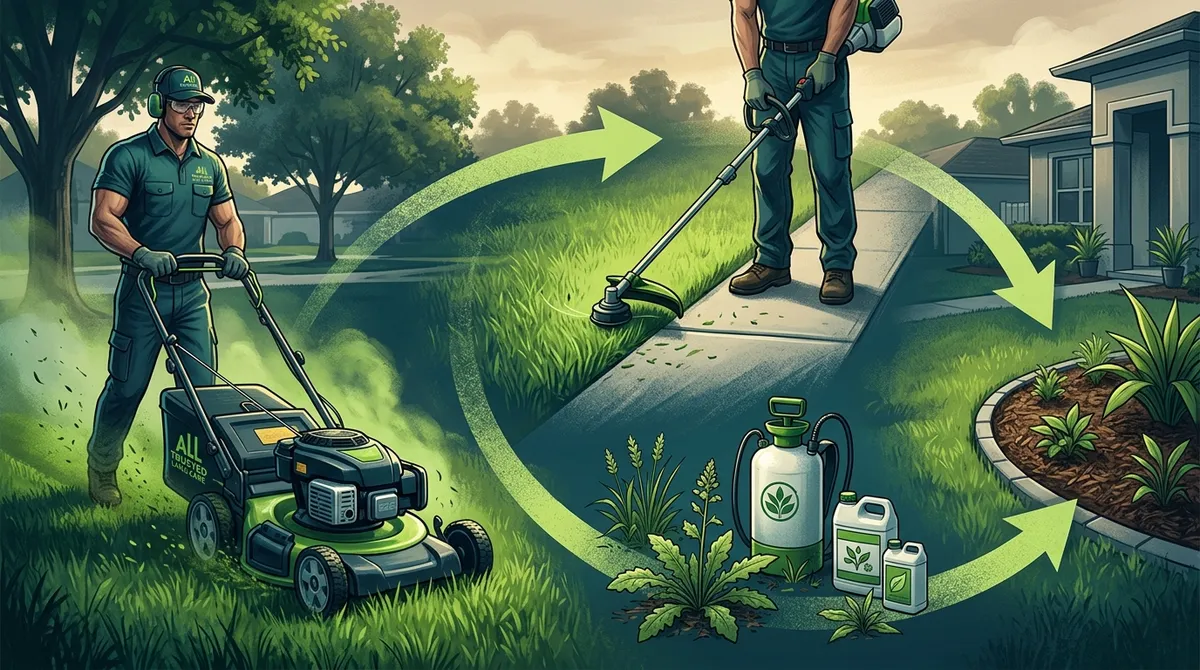 monthly lawn mowing edging and weed eating in Brandon FL