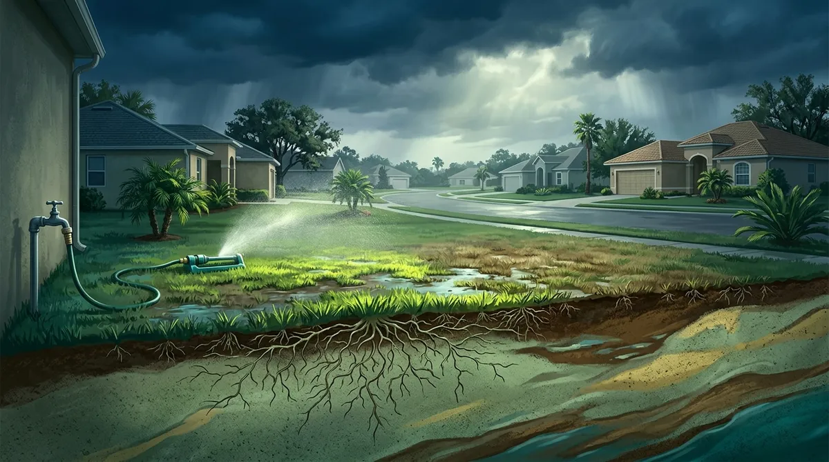 am I watering my Riverview lawn too much or too little