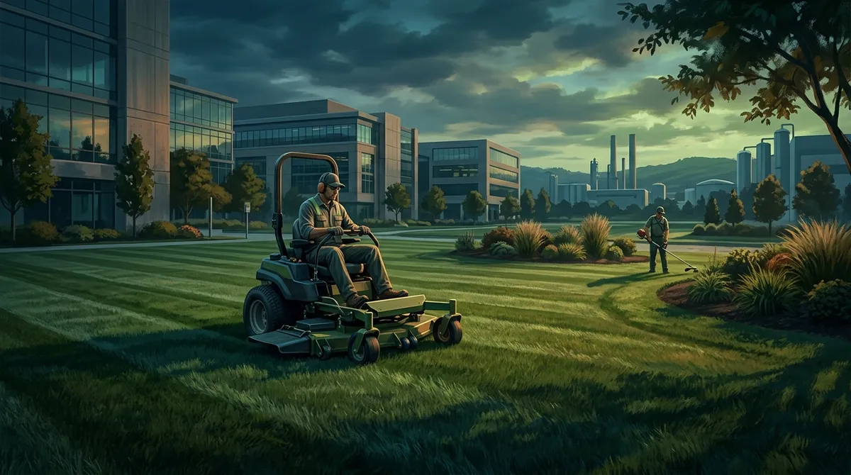 commercial lawn mowing