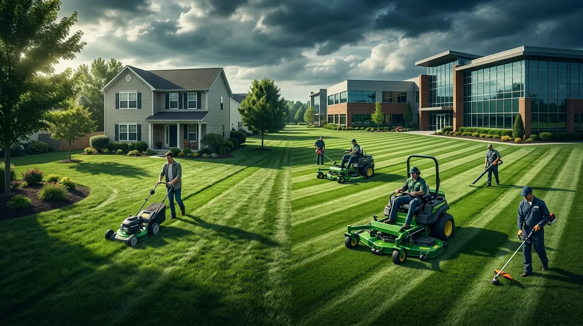 commercial lawn mowing