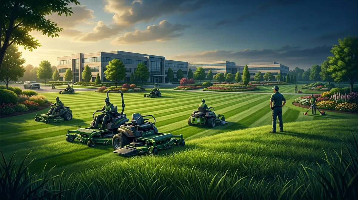 commercial lawn mowing