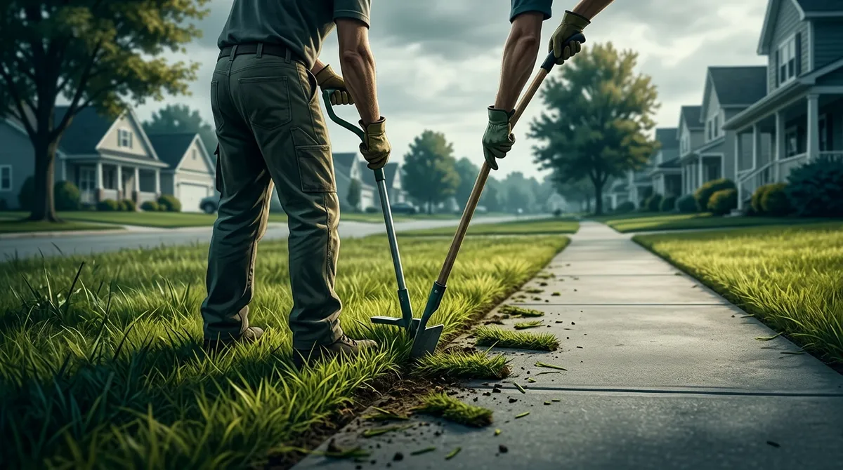 how do I keep grass from growing over the sidewalk