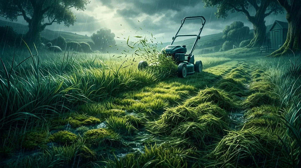 how do I avoid clumps of grass after mowing