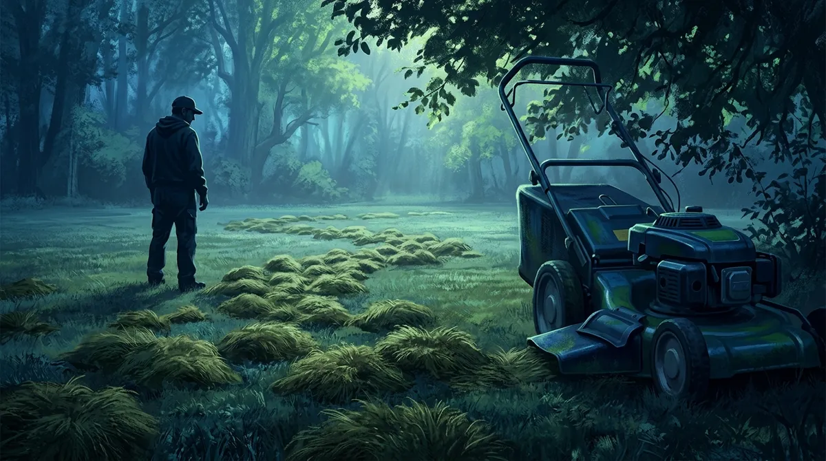 how do I avoid clumps of grass after mowing