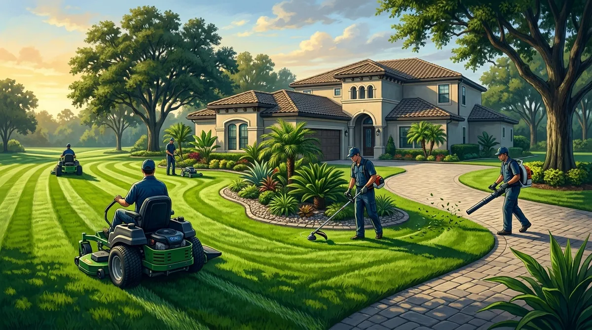lawn mowing service Fishhawk FL near me