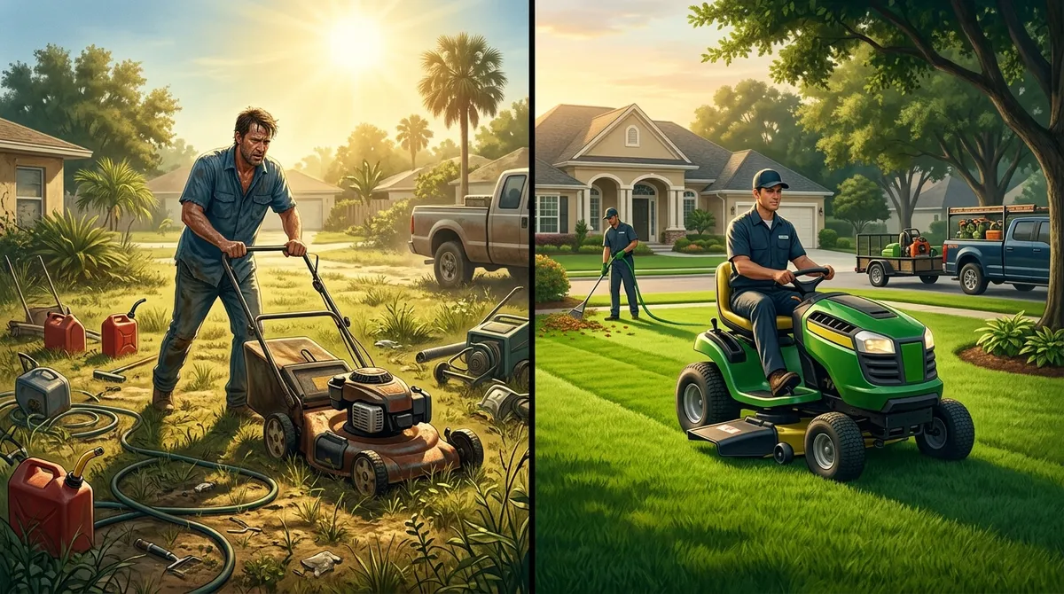DIY Mowing vs. Hiring a Pro in Fishhawk: Which Wins?