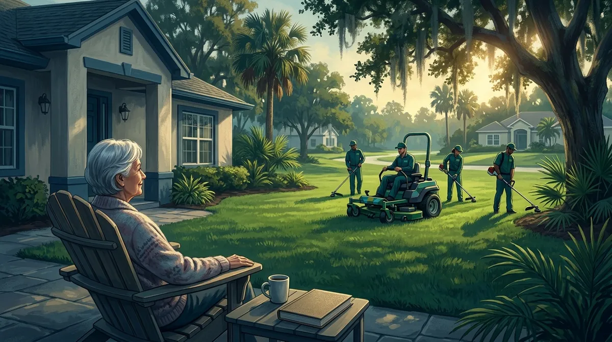 affordable yard mowing for seniors in Fishhawk FL