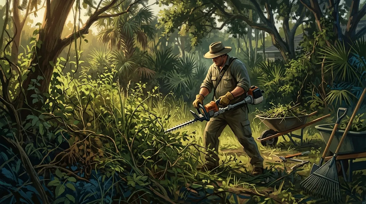 who can clean up an overgrown yard in Brandon FL