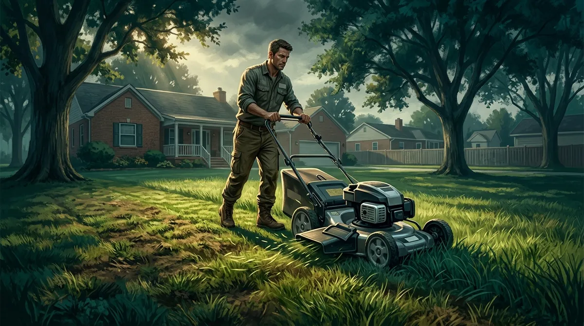 why does my lawn look patchy after cutting