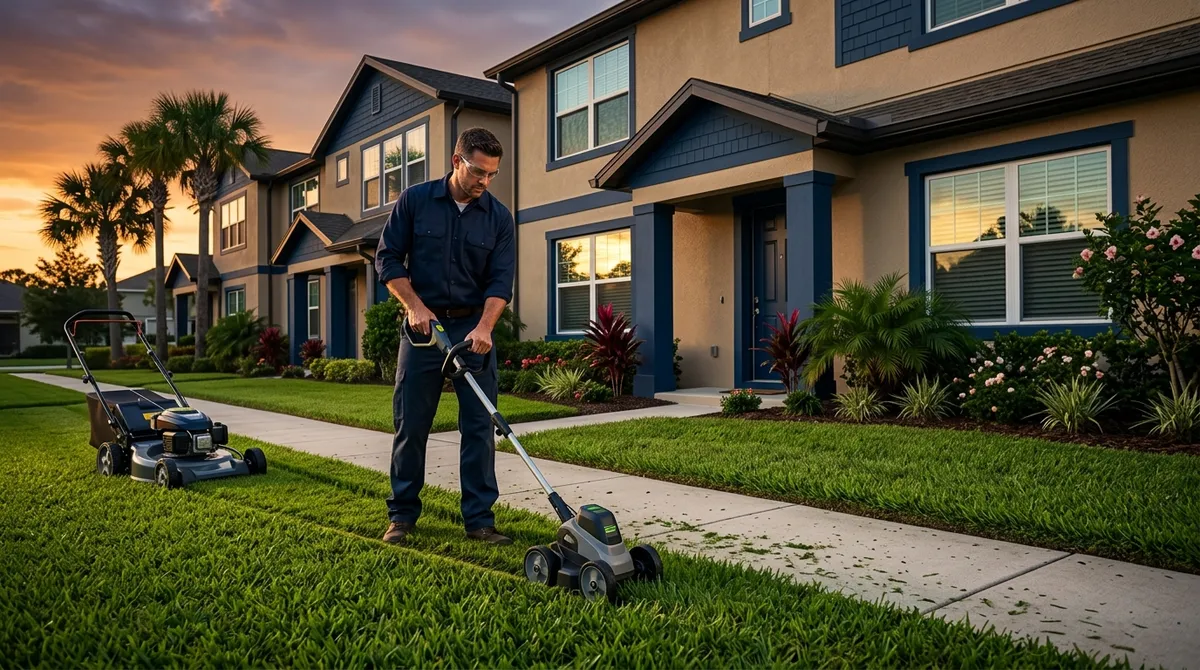 lawn mowing and edging for rental properties in Brandon FL