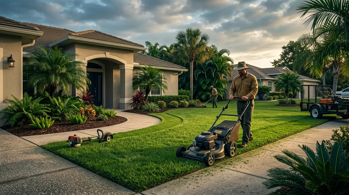 lawn mowing and edging for rental properties in Brandon FL
