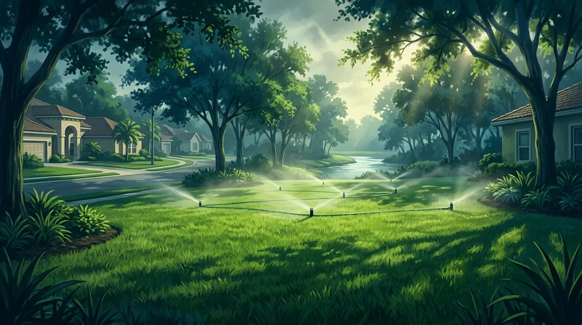 how to set an irrigation schedule for a Riverview lawn