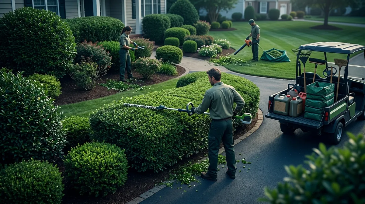 hedges and bush trimming with lawn service in Brandon FL
