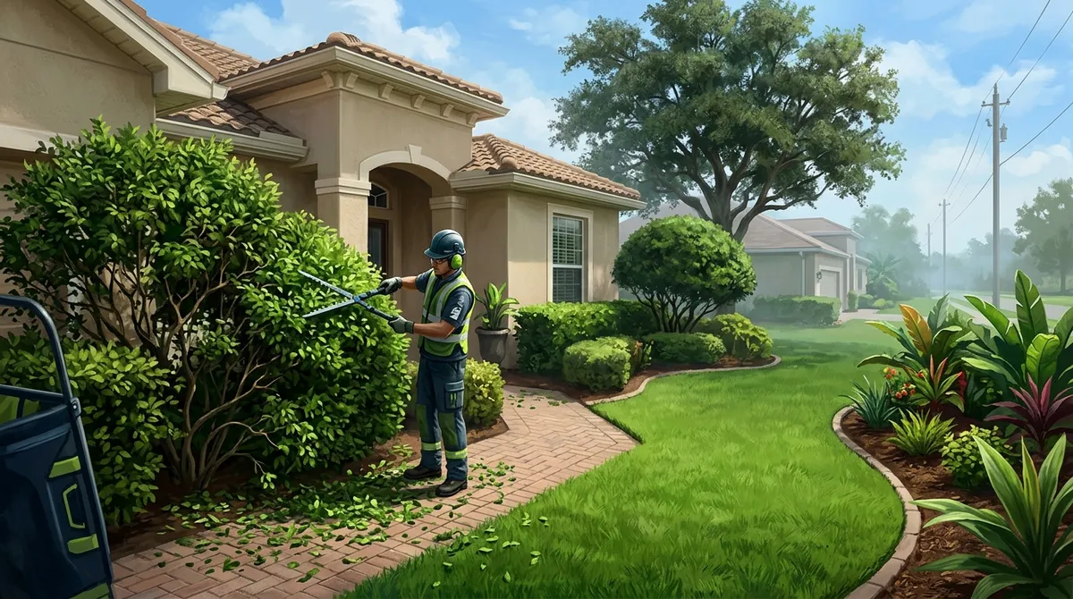 Hedges and Bush Trimming With Lawn Service in Brandon FL