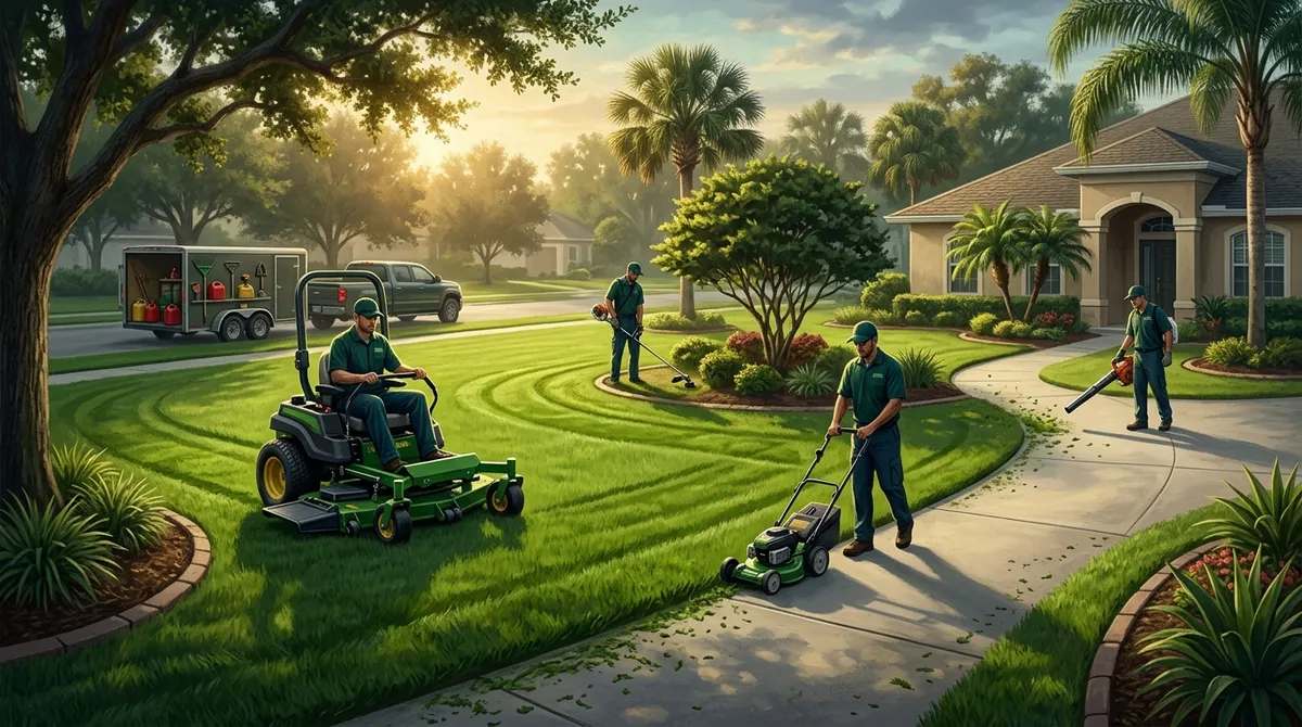 who offers monthly lawn mowing in Brandon FL