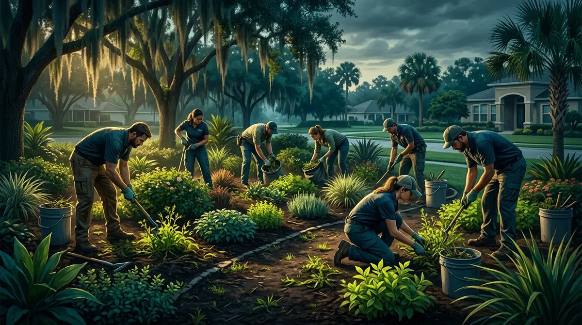who pulls weeds from flower beds in Brandon FL