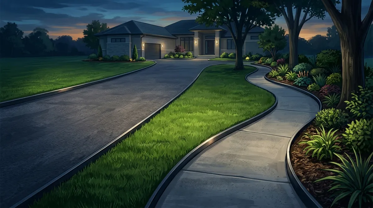 do I need edging around my driveway and sidewalks