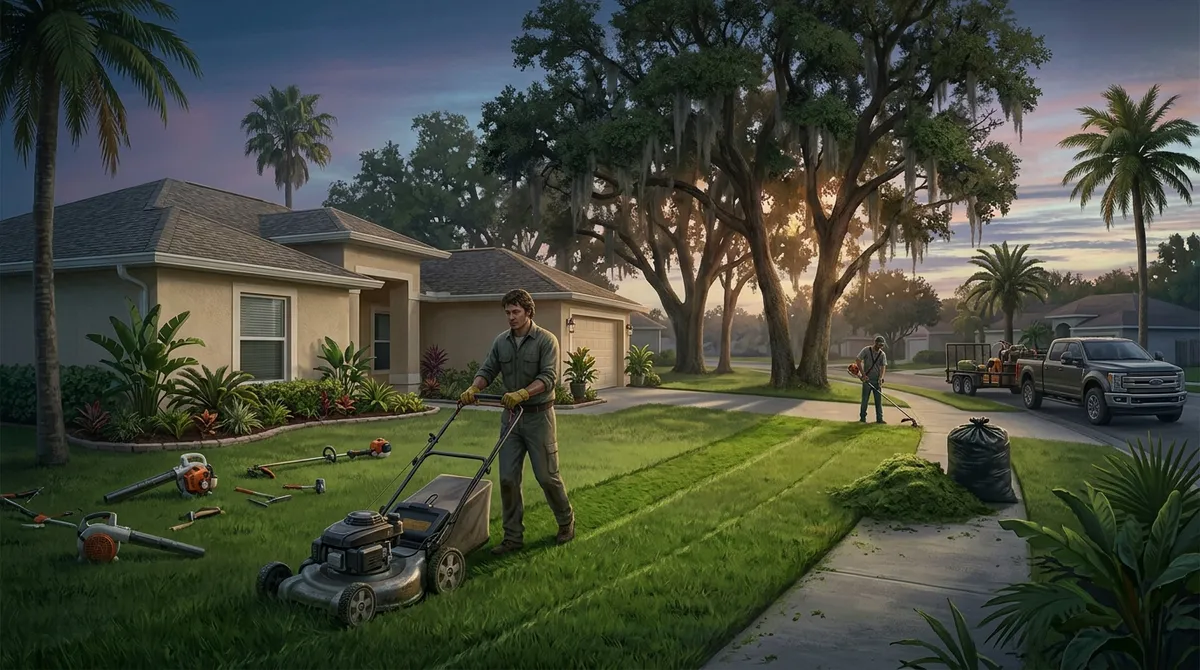 lawn mowing and edging for rental properties in Valrico FL