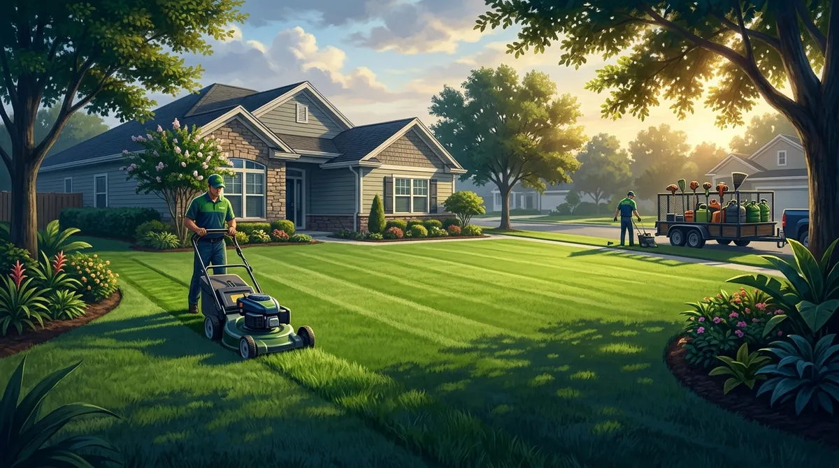 scheduled lawn mowing service every month in Fishhawk FL